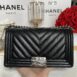 Used Like New Chanel Boy 10” Chevron Caviar Holo25 2