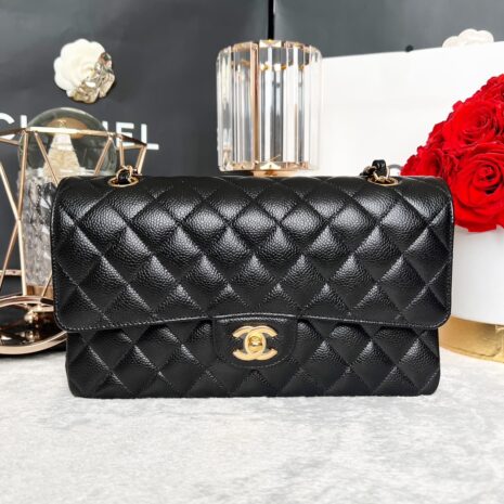 New Chanel Classic 10” Caviar GHW Microchip Full Set 1