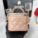 New Chanel Vanity Mini with Handle Lambskin Full Set 2