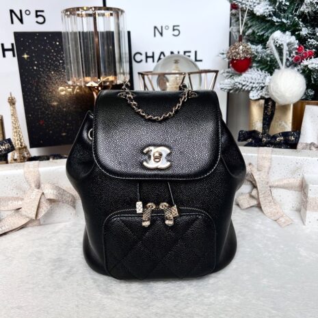 New Chanel Back Pack Caviar Small Microchip Full Set 1