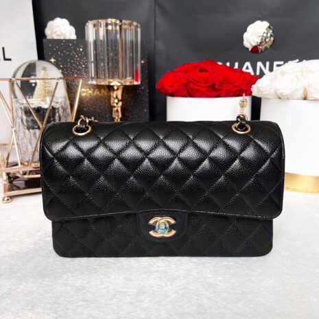 New Chanel Classic 10” Caviar GHW Microchip Full Set 1