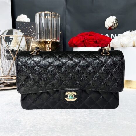 New Chanel Classic 10” Caviar GHW Microchip Full Set 1