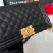 Used like New Chanel Boy 10” Caviar Microchip Full Set 9