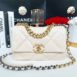 Used Like New Chanel 19 Size 26 Light Beige Goatskin holo29 Full Set 1