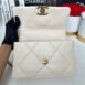 Used Like New Chanel 19 Size 26 Light Beige Goatskin holo29 Full Set 12