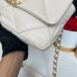 Used Like New Chanel 19 Size 26 Light Beige Goatskin holo29 Full Set 15