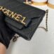 Used Like New Chanel Calfskin Quilted Enchained Clutch Black Holo 29 Full Set 9