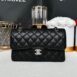 Used In Very Good Condition Chanel Classic 9” Caviar SHW Microchip Full Set 1