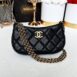 Used Like New Chanel Hobo Bag Caviar Microchip Full Set 1