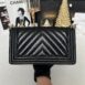 New Chanel Boy 10” Chevron Caviar Microchip Full Set 4