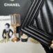 New Chanel Boy 10” Chevron Caviar Microchip Full Set 8