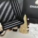 New Chanel Boy 10” Chevron Caviar Microchip Full Set 9