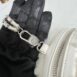 New Chanel Shearling Sheepskin Lambskin Quilted Round Clutch With Chain White Holo31 Full Set no receipt 13