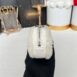 New Chanel Shearling Sheepskin Lambskin Quilted Round Clutch With Chain White Holo31 Full Set no receipt 4