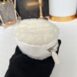 New Chanel Shearling Sheepskin Lambskin Quilted Round Clutch With Chain White Holo31 Full Set no receipt 8