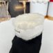 New Chanel Shearling Sheepskin Lambskin Quilted Round Clutch With Chain White Holo31 Full Set no receipt 9