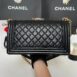 Used In very good condition Chanel Boy 10” Caviar Holo28 Full Set 3