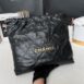 Used Like New Chanel 22 Calfskin Medium Size Microchip Full Set 2