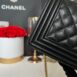 Used Like New Chanel Boy 10” Caviar Microchip Full Set 10