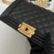 Used Like New Chanel Boy 10” Caviar Microchip Full Set 18