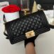 Used Like New Chanel Boy 10” Caviar Microchip Full Set 3