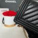 Used Like New Chanel Boy 10” Chevron Caviar Microchip Full Set 10