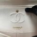 Used Like New Chanel Classic 9” Light Beige Caviar Microchip Full Set 22