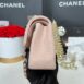 Used Like New Chanel Classic 9” Light Beige Caviar Microchip Full Set 6