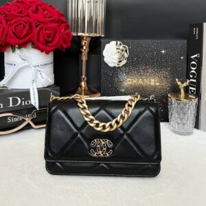 New Chanel Woc 19 Lambskin Microchip Full Set