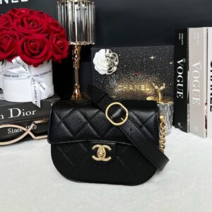 Used Like New Chanel Mini 7.5 Caviar Microchip Full Set