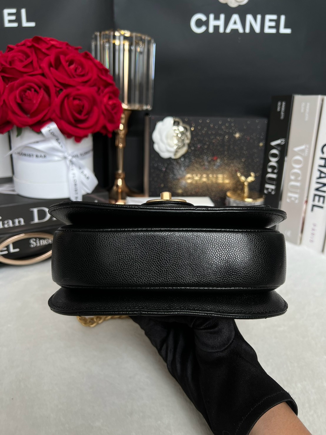 Used Like New Chanel Mini 7.5 Caviar Microchip Full Set - 图片 10