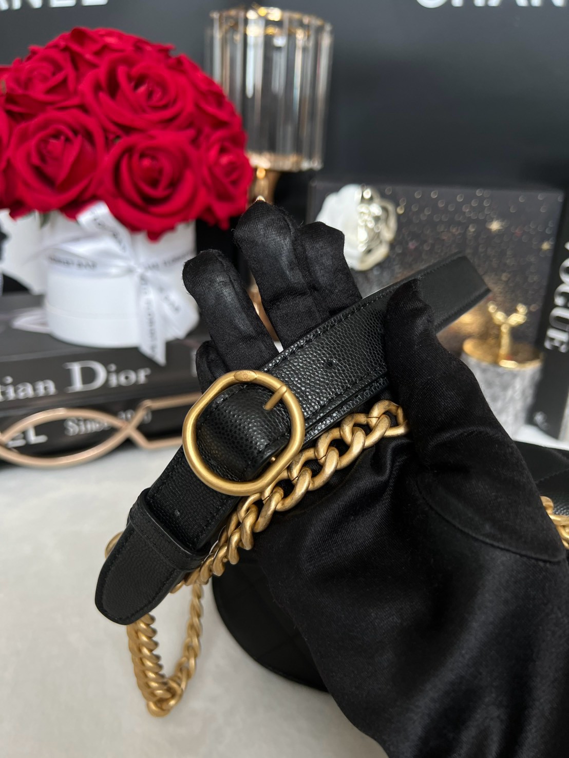 Used Like New Chanel Mini 7.5 Caviar Microchip Full Set - 图片 12