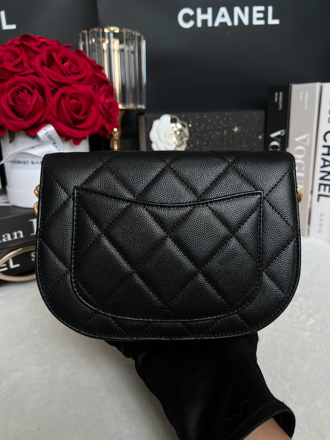 Used Like New Chanel Mini 7.5 Caviar Microchip Full Set - 图片 3