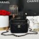 New Chanel Vanity Case Caviar Microchip Full Set 1