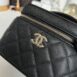 New Chanel Vanity Case Caviar Microchip Full Set 13