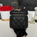 New Chanel Vanity Case Caviar Microchip Full Set 4