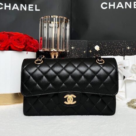 Used Like New Chanel Classic 9” Caviar GHW Microchip Full Set 1