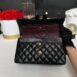 Used Like New Chanel Classic 9” Caviar GHW Microchip Full Set 17