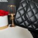 Used Like New Chanel Classic 9” Caviar GHW Microchip Full Set 8