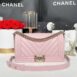 New Chanel Boy 10 Chevron Caviar Microchip Full Set 1