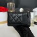 Used Like New Chanel Card Holder Caviar Microchip Full Set 3