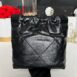 Used Like New Chanel 22 Mini Black Calfskin Microchip Full Set 3