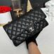 Used Like New Chanel Classic 10” Caviar SHW Microchip Full Set 2