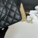 Used Like New Chanel Classic 10” Caviar SHW Microchip Full Set 9