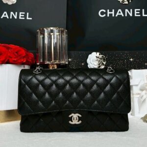 Used Like New Chanel Classic 10” Caviar SHW Holo30 Full Set ปี20