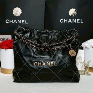 Used In Very Good Condition Chanel 22 Medium Size Calfskin Microchip Full Set