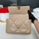 Used Like New Chanel 19 Size 26 Cappuccino Lambskin Holo31 Full Set 15