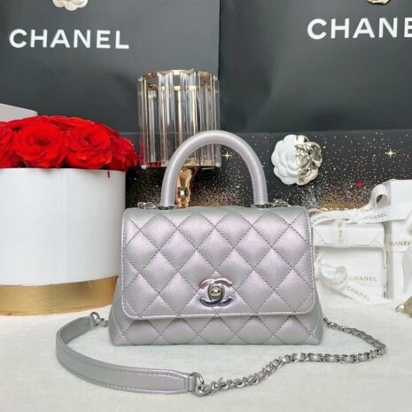 Used Like New Chanel Coco7.5 iridescent Caviar Microchip Full Set 1