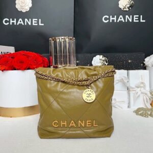 Used Like New Chanel 22 Mini Calfskin Microchip Full Set