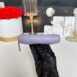 Used Like New Chanel Card Holder Zipper Coin Purse Purple LGHW Microchip Full Set 10